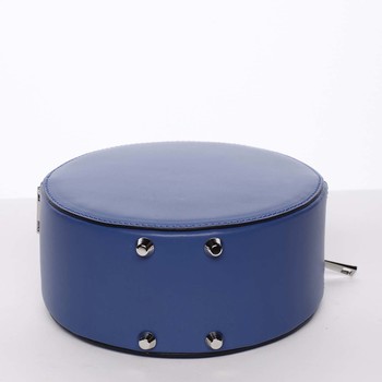 Malá kráľovsky modrá elegantná dámska kožená kabelka - ItalY Husna