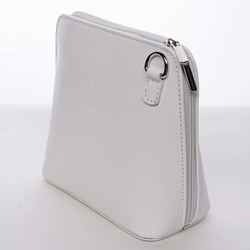 Dámska kožená crossbody kabelka biela - ItalY Hannah