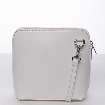 Dámska kožená crossbody kabelka biela - ItalY Hannah