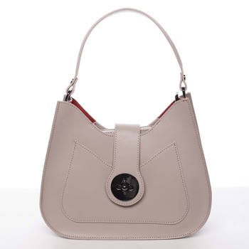 Luxusná dámska kožená kabelka staroružová - ItalY Fatima