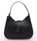 Luxusná dámska kožená kabelka čierna - ItalY Fatima