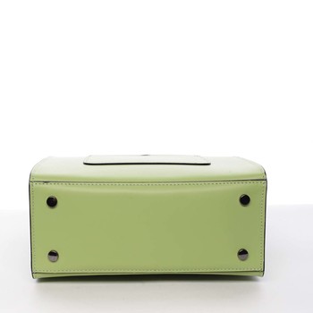 Exkluzívna módna dámska kožená kabelka zelená - ItalY Bianka