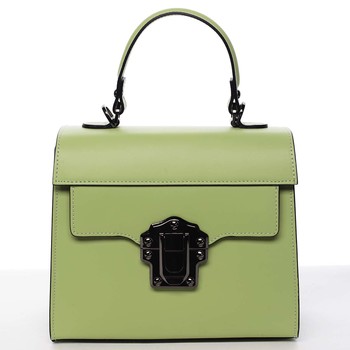 Exkluzívna módna dámska kožená kabelka zelená - ItalY Bianka