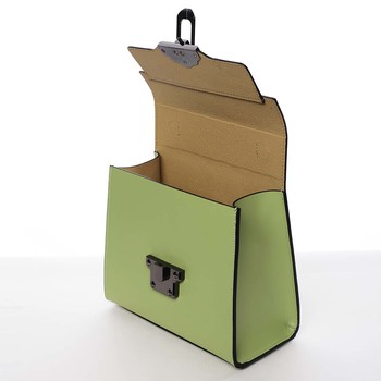 Exkluzívna módna dámska kožená kabelka zelená - ItalY Bianka