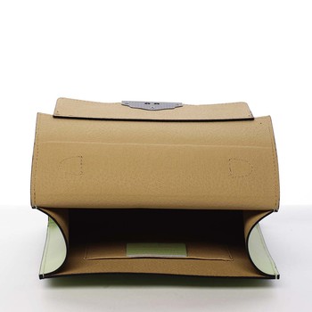 Exkluzívna módna dámska kožená kabelka zelená - ItalY Bianka