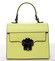 Exkluzívna módna dámska kožená kabelka žltá - ItalY Bianka