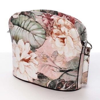 Dámska kožená crossbody kabelka púdrová - ItalY Tracy