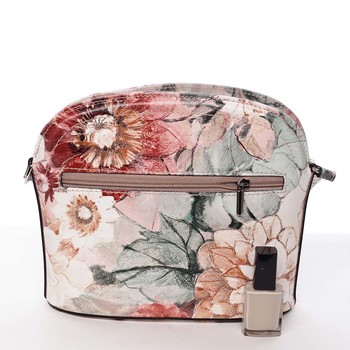 Dámska kožená crossbody kabelka púdrová - ItalY Tracy