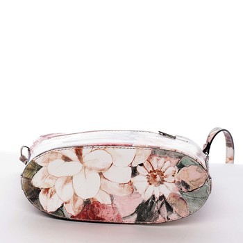 Dámska kožená crossbody kabelka púdrová - ItalY Tracy