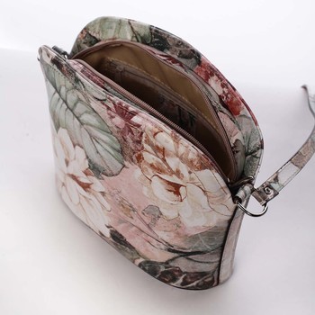 Dámska kožená crossbody kabelka púdrová - ItalY Tracy