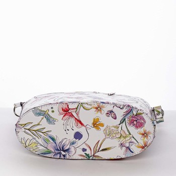 Dámska kožená crossbody kabelka farebná kvetinová - ItalY Tracy