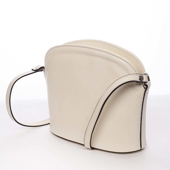 Dámska kožená crossbody kabelka béžová - ItalY Tracy