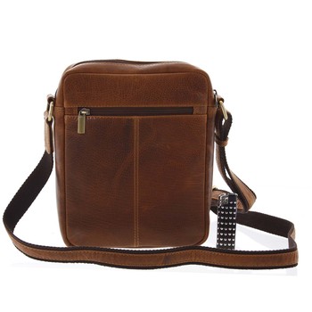 Perfektná pánska svetlohnedá kožená taška - Sendi Design Halir