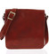 Pánska luxusná kožená taška cez plece červená - ItalY Jamar