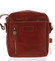 Kvalitná červená kožená pánska taška cez plece - ItalY Sollis