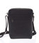 Stredná pánska kožená taška na doklady čierna - WILD Akane