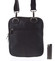 Elegantná čierna kožená pánska taška cez rameno - WILD Hamid
