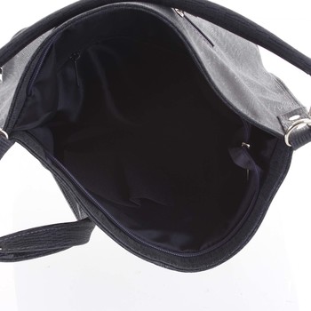 Elegantná dámska kabelka cez plece čierna so vzorom - Ellis Negina