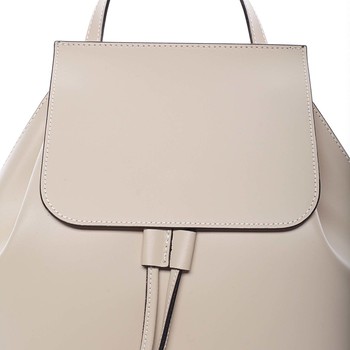 Luxusný dámsky batoh svetlobéžový kožený - ItalY Adelpha