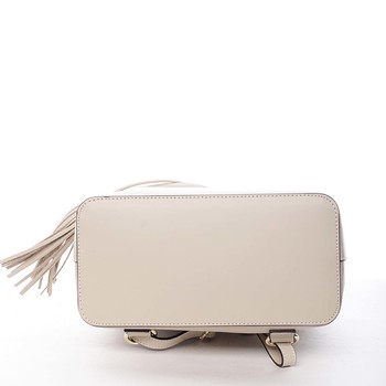 Luxusný dámsky batoh svetlobéžový kožený - ItalY Adelpha