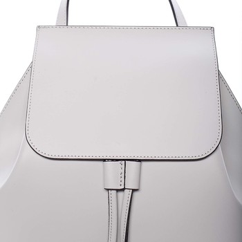Luxusný dámsky batoh svetlosivý kožený - ItalY Adelpha