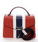 Exkluzívna menšia dámska kabelka do ruky červená - David Jones Shabana