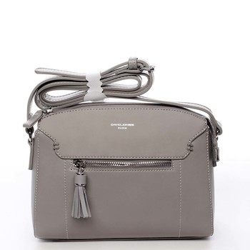 Malá šedá elegantná crossbody kabelka - David Jones Sheer