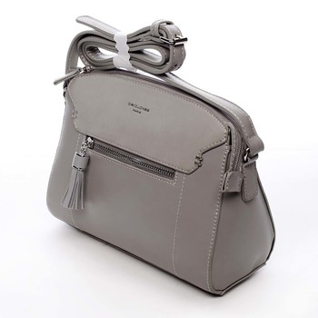 Malá šedá elegantná crossbody kabelka - David Jones Sheer