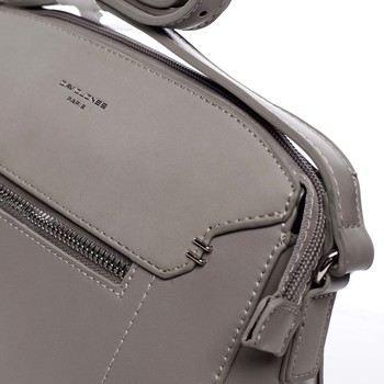 Malá šedá elegantná crossbody kabelka - David Jones Sheer