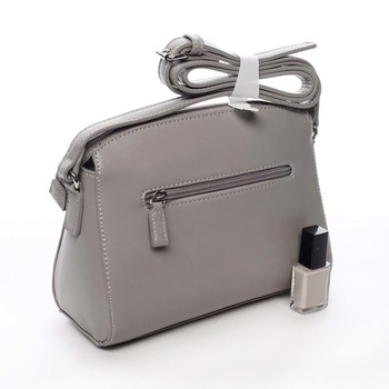 Malá šedá elegantná crossbody kabelka - David Jones Sheer