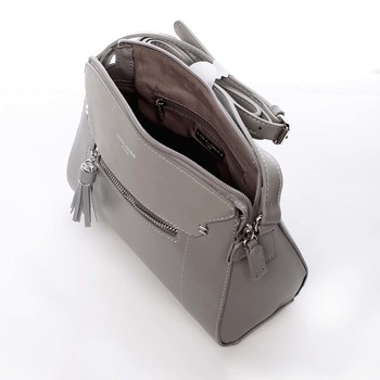 Malá šedá elegantná crossbody kabelka - David Jones Sheer