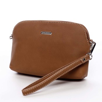 Malá jednoduchá crossbody listová kabelka svetlo hnedá - David Jones Rhazye