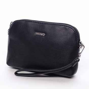 Malá jednoduchá crossbody listová kabelka čierna - David Jones Rhazye
