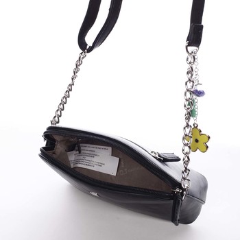 Malá elegantná crossbody kabelka čierna - David Jones Trina