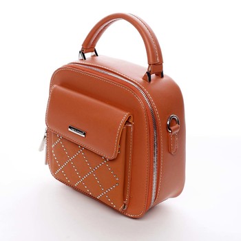 Luxusná malá dámska kabelka do ruky oranžová - David Jones Stela