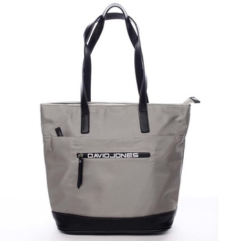 Stredne veľká dámska kabelka cez rameno šedá - David Jones Gisa