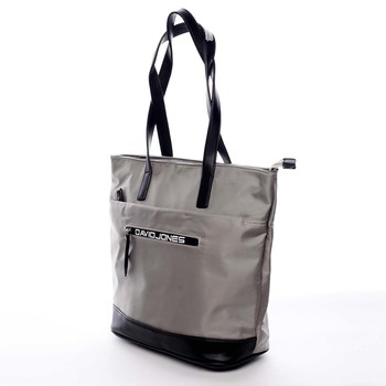 Stredne veľká dámska kabelka cez rameno šedá - David Jones Gisa