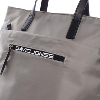 Stredne veľká dámska kabelka cez rameno šedá - David Jones Gisa