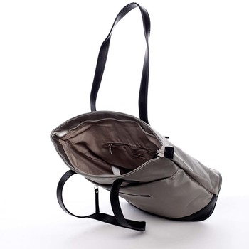 Stredne veľká dámska kabelka cez rameno šedá - David Jones Gisa