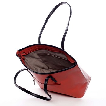 Veľká červená moderná kabelka cez plece - David Jones Abisag
