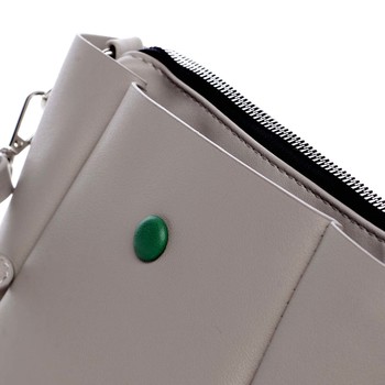 Módna malá béžovosivá crossbody kabelka - David Jones Raline