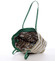 Originálne poloslámová kabelka cez rameno mätovo zelená - David Jones Nurrse