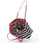 Originálne poloslámová kabelka cez plece malinovočervená - David Jones Nurrse