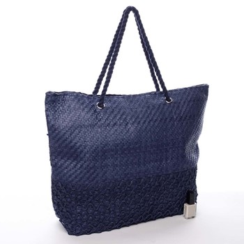 Luxusná plážová taška modrá - Delami Straw