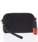 Malá jednoduchá crossbody listová kabelka čierna - David Jones Rhazye