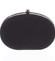 Módna oválna dámska perleťová listová kabelka čierna - Michelle Moon Circle