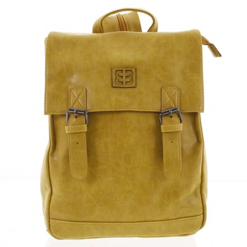 Módny štýlový stredný batoh okrovo žltý - Enrico Benetti Traverz  