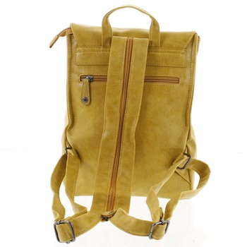 Módny štýlový stredný batoh okrovo žltý - Enrico Benetti Traverz  