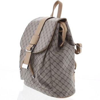 Luxusný stredný dámsky batoh béžový - Silvia Rosa Kevin