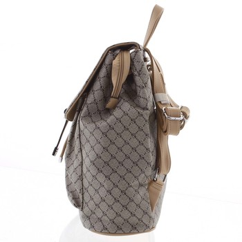 Luxusný stredný dámsky batoh béžový - Silvia Rosa Kevin